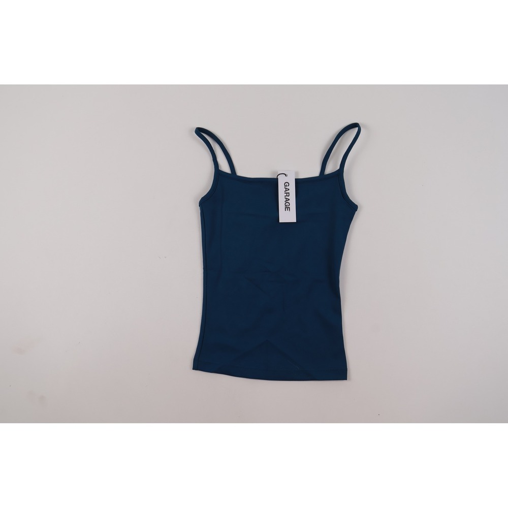 Garage Sleek Scoop Cami Teal Tease Solid XXS New
